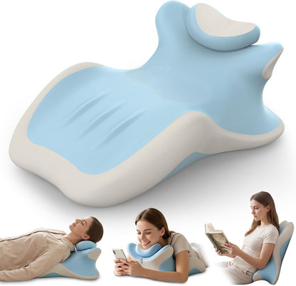 HAMYODO 27° Angled Wedge Pillow, Support for Neck Back Waist | Multi-Position Headboard, Bed Rest Pillows for Prone Sleeping ,Backrest Chaise Lounges Stomach Support in Bed, Couch or Floor