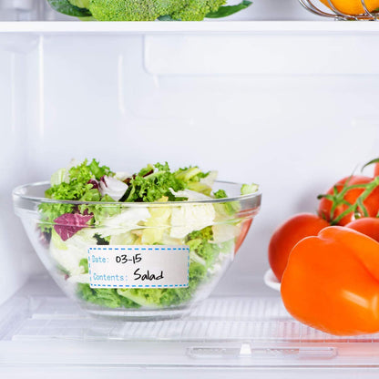 300pcs Removable Freezer Labels, 1 x 2 Inch Food Labels to Write on Food Storage Stickers Date Label, Waterproof Oil Resistant Canning Labels Jar Labels Freezer Paper Label, Clean Leaves No Residue