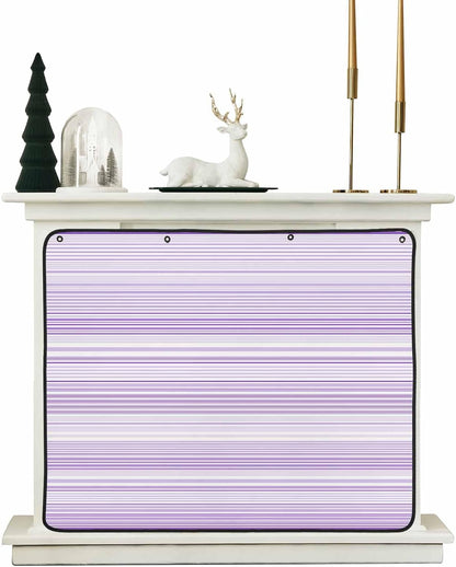 Magnetic Fireplace Cover Purple Stripes Fireplace Screen Decorative Classic Striped Lines Insulation Fireplaces Blocker Blanket Save Energy Fireplaces Draft Stopper Covers for Living Room 36x30 Inch