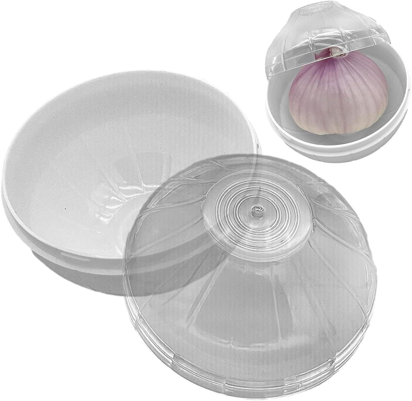Onion Storage Containers,Garlic Keeper Reusable Food Savers Refrigerator Vegetable Crisper Individual Onion Saver