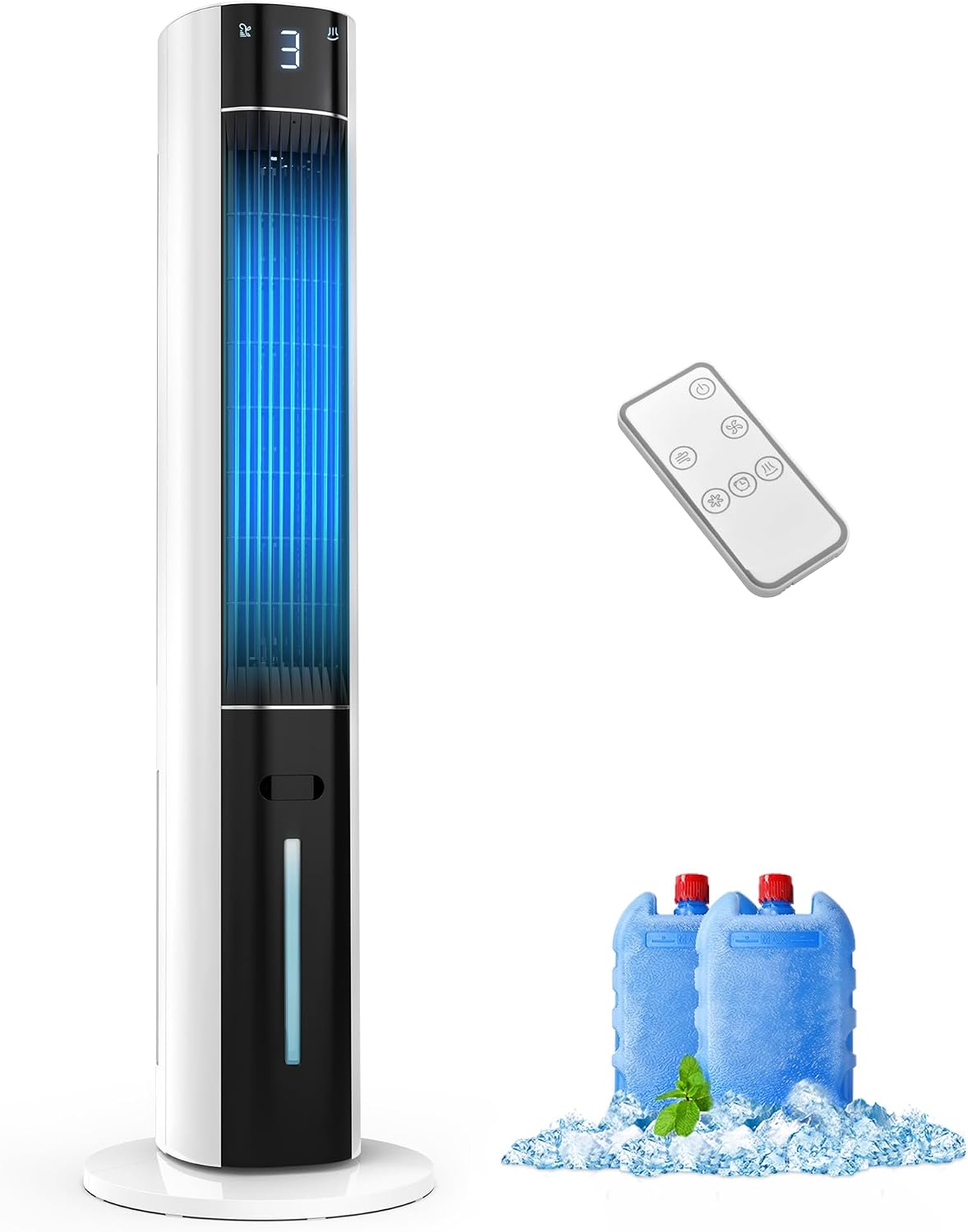 Evaporative Air Swamp Cooler, Cooling Fans that Blow Cold Air, 38in