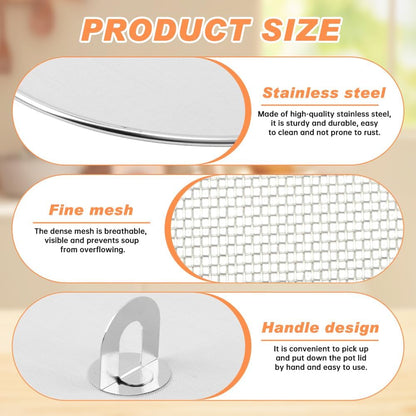 Splatter Screen for Frying Pan, 3 Pack 10, 11.5, 13 Inch | Fine mesh grease splatter guard for frying pans, skillets, woks, and sauté pans
