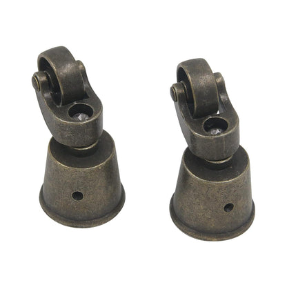 Semetall 4PCS Swivel Caster Wheels Square Cup Furniture Castors (Bronze) | 150kg Load Capacity, with Screws for Piano Feet, Sofa, Table, 1.02 Inch (26mm) Wheels
