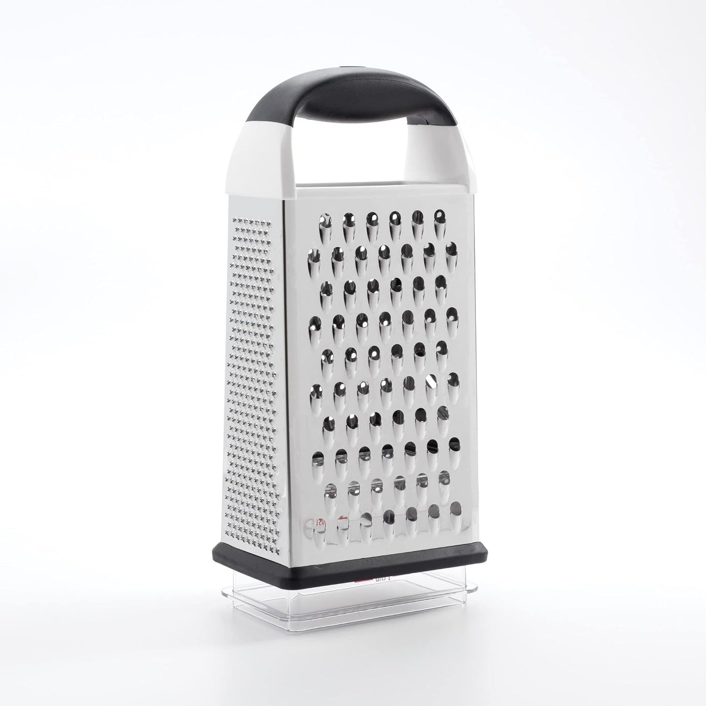 OXO Good Grips 4-Sided Box Grater for Cheese & Vegetables with Container | Stainless Steel Grating Surfaces, Non-Slip Handle, Detachable Container, Cheese, Vegetables, Zesting, Multi Purpose Grater