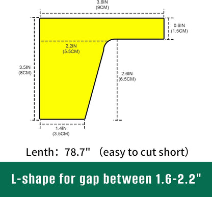 Bed Filler for Headboard, Suitable for Gap 1-2" of King Queen Twin Bed, 78.7'' Long Wedge Sleeping Pillow, Foam Mattress Gap Filler