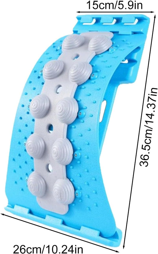 Adjustable Back Stretcher - 4 Level Lumbar Board, Manual Spinal Massager, Ergonomic Muscle Comfort Design, Figure Correction Tool, Shoulder Nerve Relaxation, Slouching Prevention Aid, Home Remedy Use
