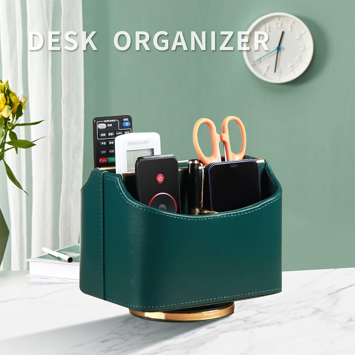 360° Rotatable Remote Control Holder,TV Remote Caddy for Nightstand Table