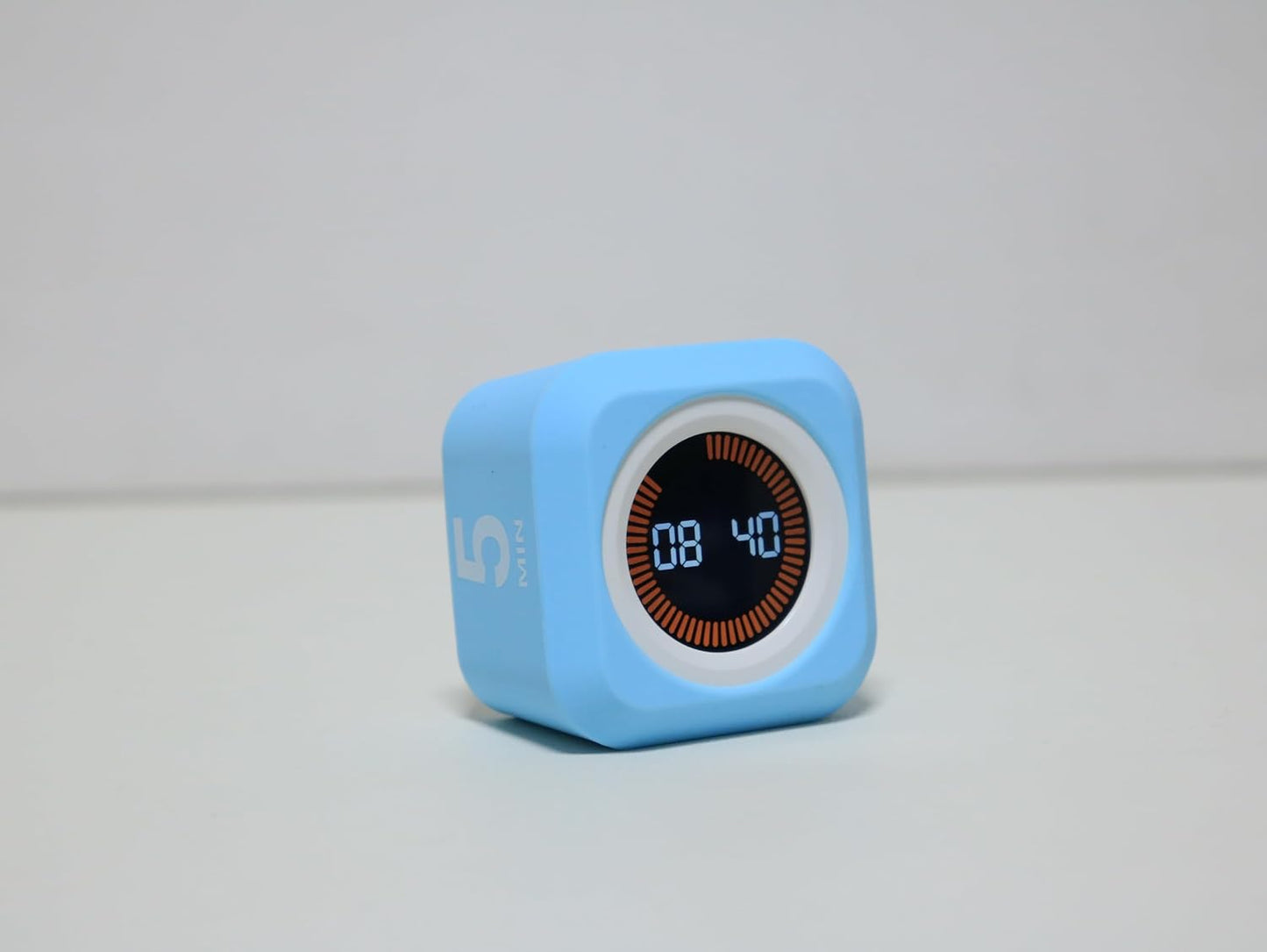 Rotating Cube Pomodoro Visual Timer 5, 25, 10 50 Minutes Preset | Custom Countdown, LED Display, Silicone Case, Loud Alarm&Silent, Rechargeable Desk Productivity Flip Timers for ADHD, Kitchen