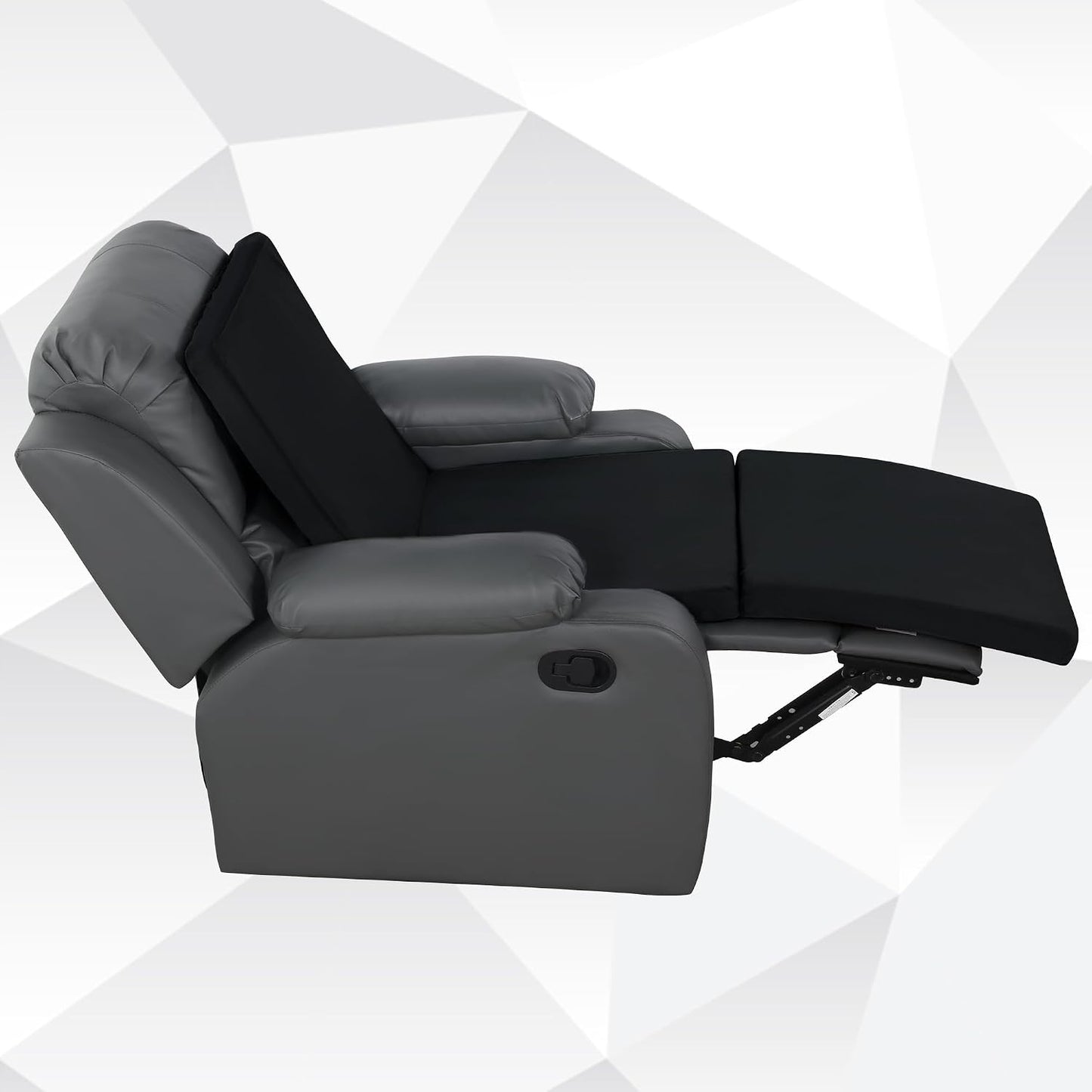 HOMBYS 3-in-1 Recliner Seat Cushion with Lumbar Support Pillow & Footrest, Multi-Functional Adjustable Height 2" to 6" for You to Choose, Non-Slip Foam Chair Cushion for Elderly, Brown