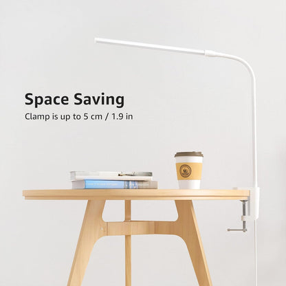 Lepro Clip on Desk Lamp, LED Reading Light with Clamp, 460LM 5W, Black