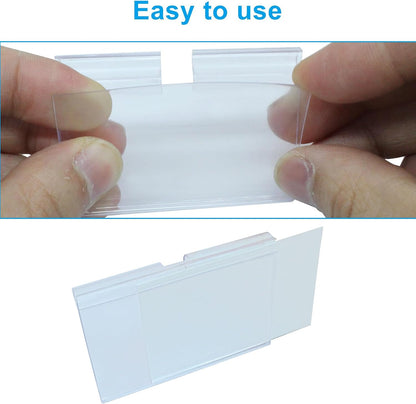 Basket Labels Clip On, 30pcs, Plastic Wire Shelf Holder | 30pcs 6X4CM Label Inserts, For Storage Bins, Basket, 2.36IN*1.57IN