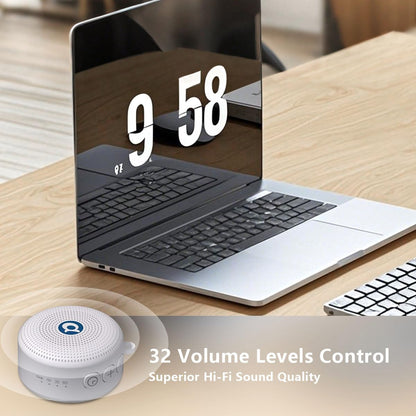 Portable Noise Machine Baby Battery Sound Machine with 30 Soothing Sounds Mini White Noise Machine 32 Volume Level Sleep Machine for 3D Surround Noise Machine for Kid Adult Home Travel