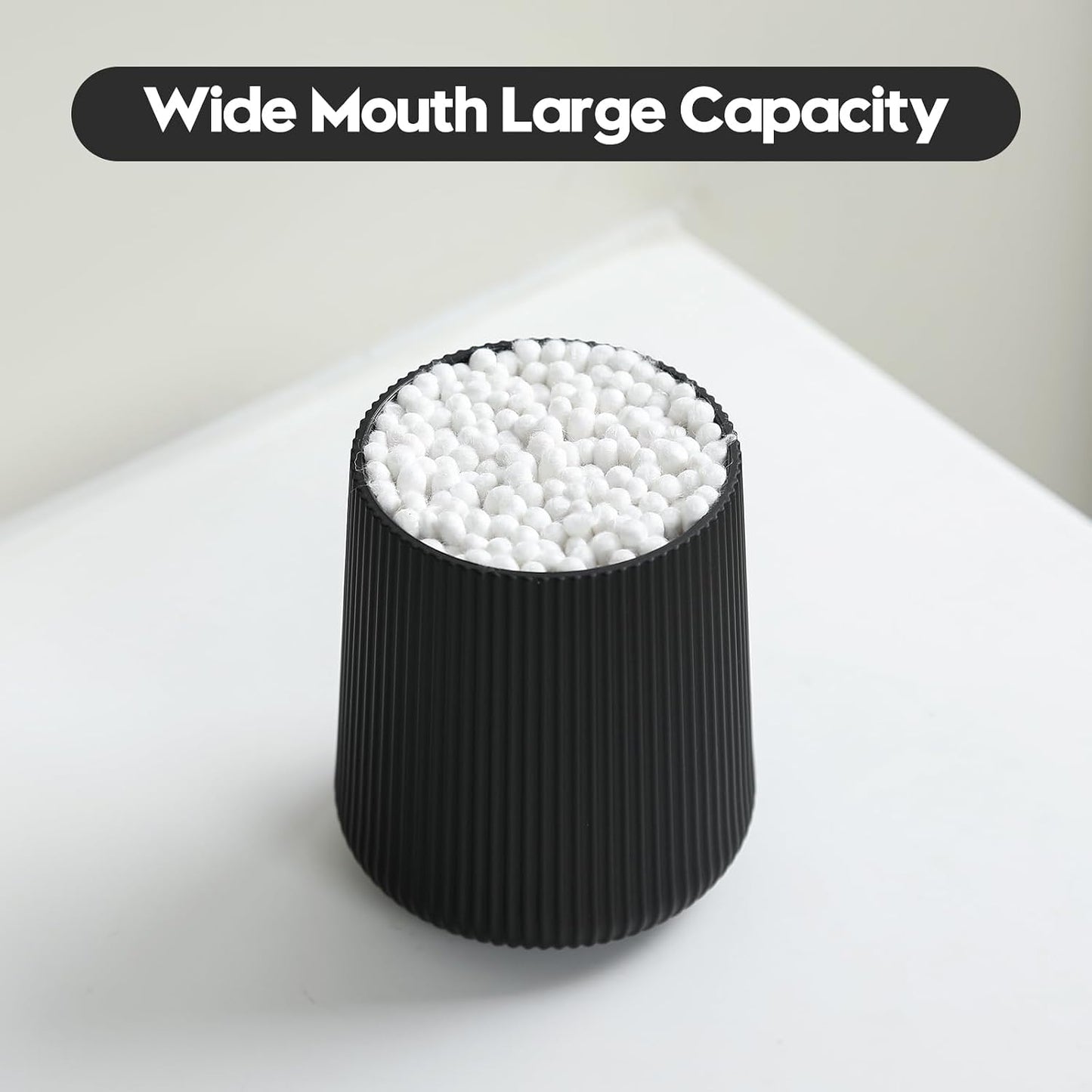 YAUKPH Black Striped Toothbrush Holder | for Electric Toothbrushes Bathroom Organizer Cup for Toothpaste Kids & Adults
