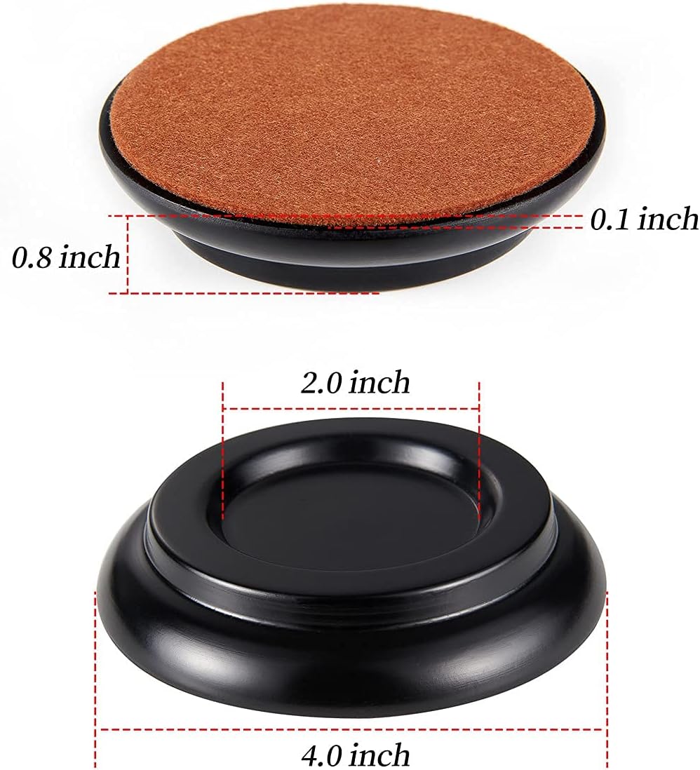 Piano Caster Cups Leg Floor Protectors WOGOD Upright Piano Caster Cups Felt Bottom Leg Pads for Wood Floor Furniture …