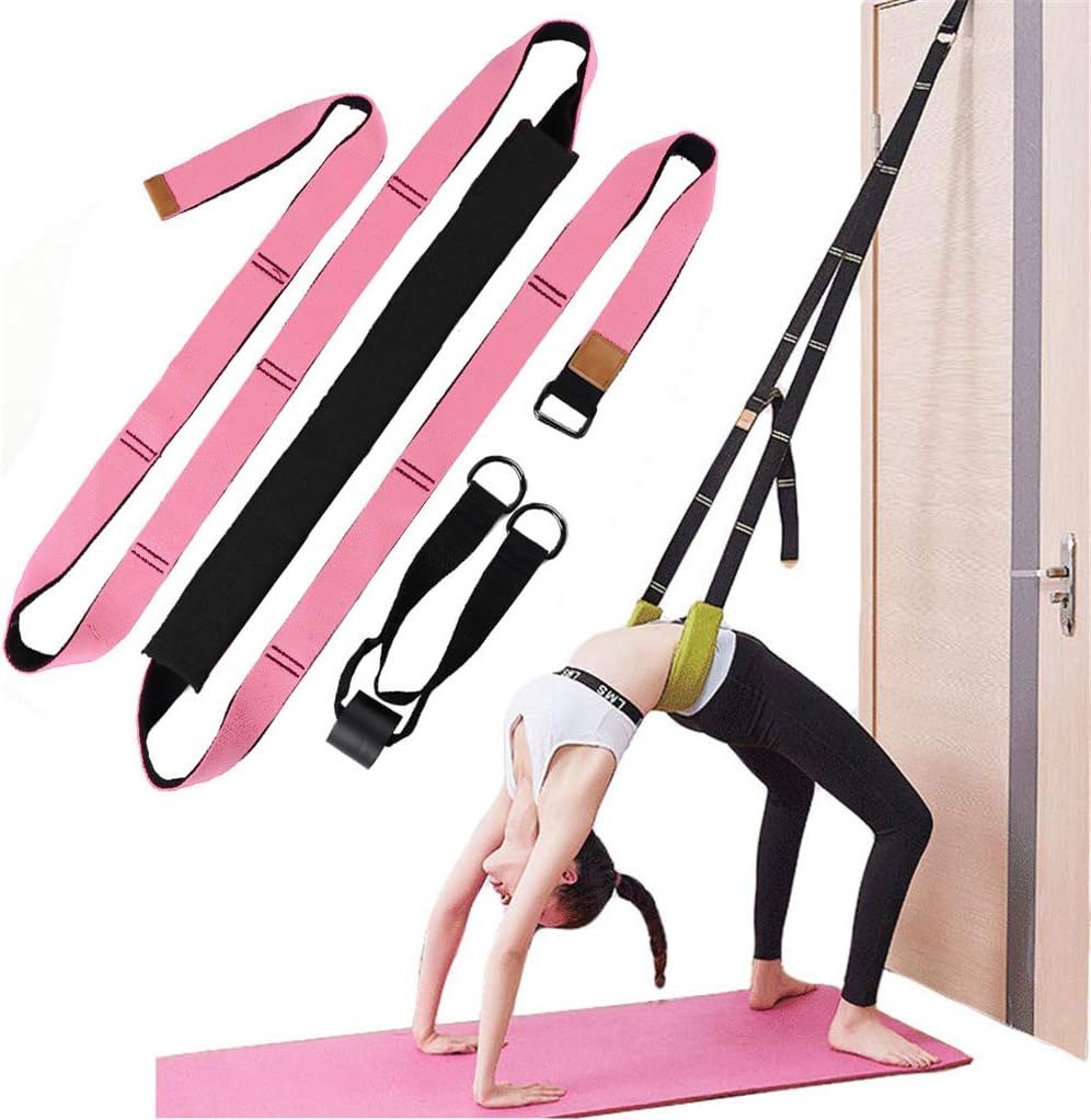Yoga Fitness Stretching Strap, Door Flexibility Stretching Strap, Improve Leg Waist Back Flexibility Back Bend Assist Trainer, for Rehab Pilates Ballet Dance Cheerleading Splits Gymnastics