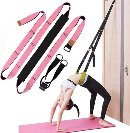 Yoga Fitness Stretching Strap, Door Flexibility Stretching Strap, Improve Leg Waist Back Flexibility Back Bend Assist Trainer, for Rehab Pilates Ballet Dance Cheerleading Splits Gymnastics