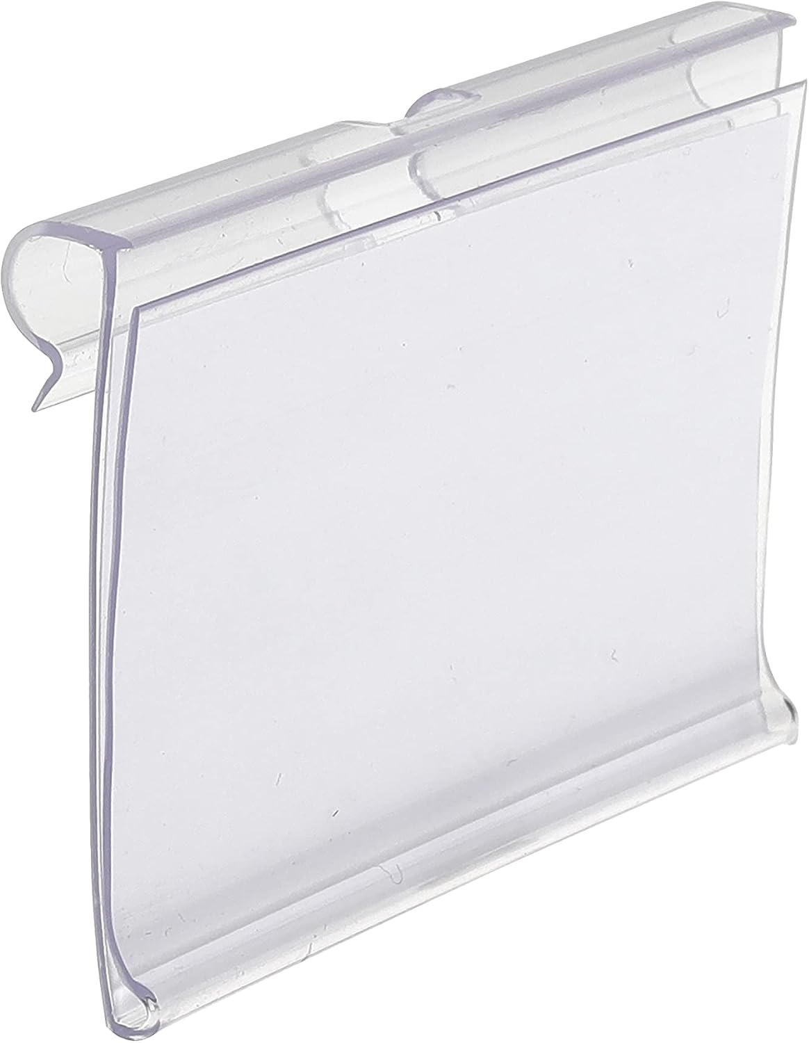 50pcs Labels for Storage Bins Plastic Label Clip, Basket Labels Clip On Wire Shelf Price Label Holder Merchandise Sign Display Holder, 50pcs Label Insert Included (1.96IN*1.65IN)