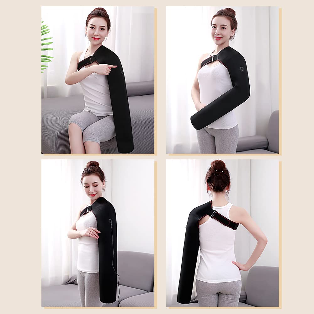 Woolala Shoulder Arm Hand Heating Pad for Pain Relief Ultra Long Heat Wrap | for Left or Right Wrist Elbow Brace Warmer for Tendonitis, Arthritis, Sports Injury Recovery, 3 Temperature Settings & Timer