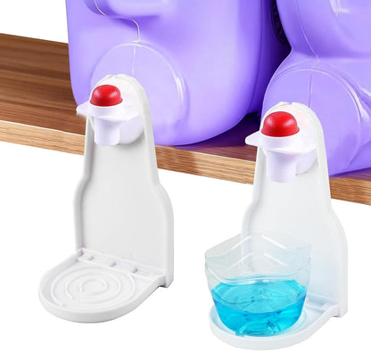 2PCS Laundry Detergent Dispenser Cup Holder, Fabric Softener Drip Catcher Effort-Saving Switch Easy Cleaning, Firmly Holds on Bottle spouts for a Mess-Free Laundry Room Organization