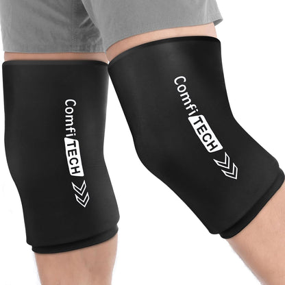 ComfiTECH Reusable Knee Ice Pack Wrap, Flexible Cold Gel Pack Sleeve, M