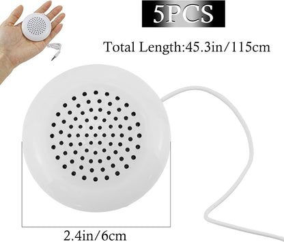 5 Pcs Pillow Speaker, New 3.5mm Mini Stereo Speaker for MP3 Phone Portable CD