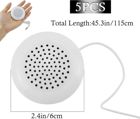 5 Pcs Pillow Speaker, New 3.5mm Mini Stereo Speaker for MP3 Phone Portable CD