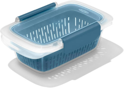 OXO Good Grips Prep and Go Container With Colander - Ocean Blue