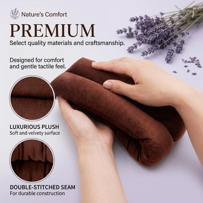 Microwavable Neck Shoulder Heating Wrap with Lavender | Natural Herb Filling, Reusable
