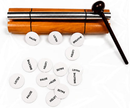 Step Forward Mindfulness Meditation Chime Kit with Tokens | Daily mindfulness practice with chime, breathing and reflection