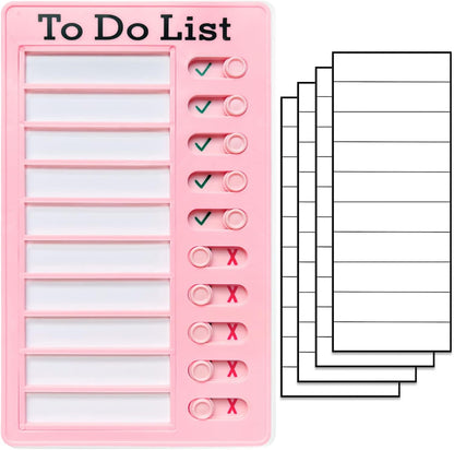 Chore Chart To Do List Adhd Tools for Kids and Adults Sliding Morning Routine Chart for Kids Detachable RV Checklist Board Reusable My Chores Checklist Task Board