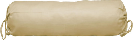Saffron HANDICRAFTS Cotton 240TC - Bolster Cover Full Round Removable Cover for Neck Roll, Leg Rest,Yoga Practice, Meditation, Bed Sofa Couch (Teal Blue, 8"x24"(20 cm x 60 cm))