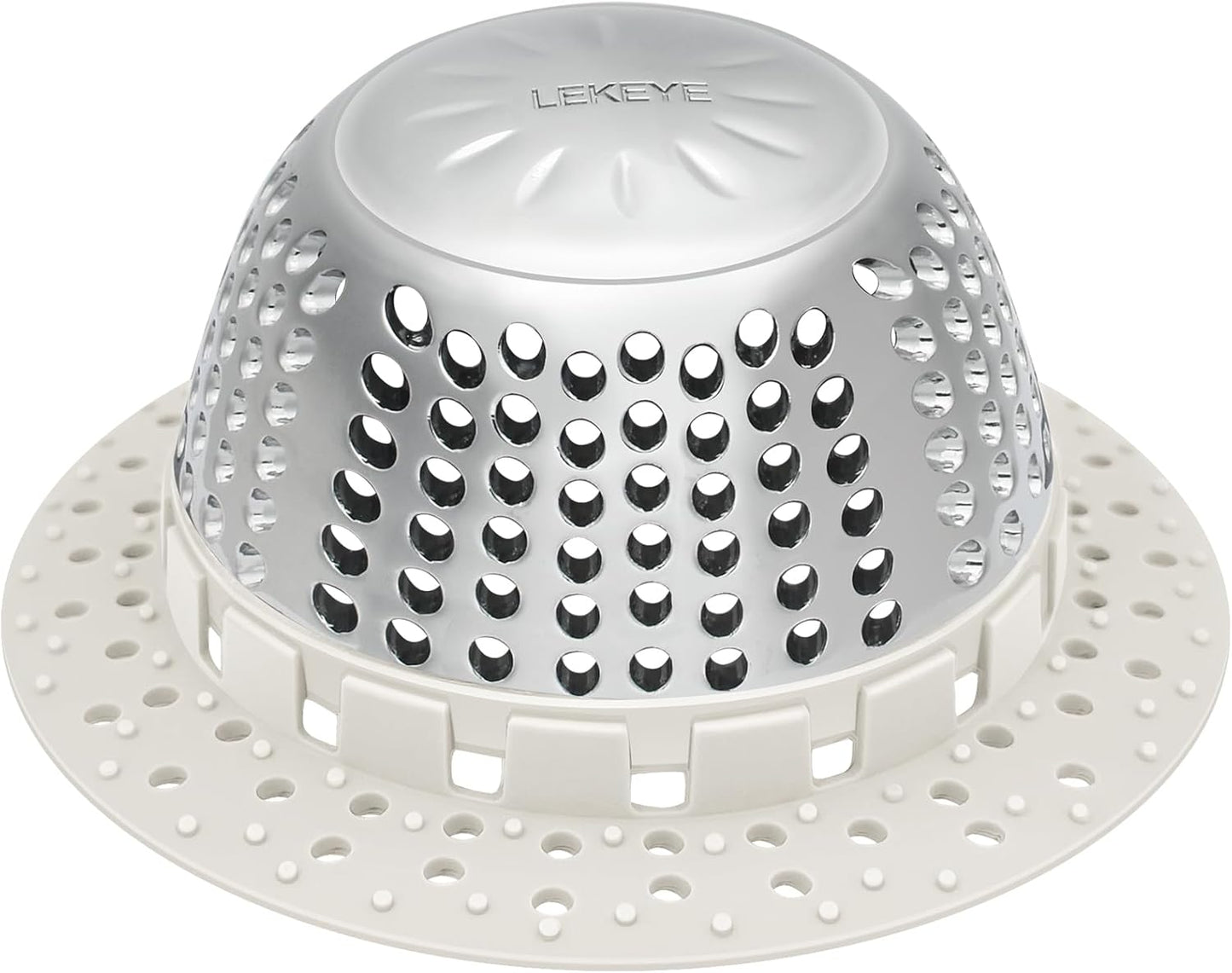 LEKEYE Drain Hair Catcher/Bathtub Drain Cover/Drain Protector for Pop-Up & Regular Drains(Patented Product)