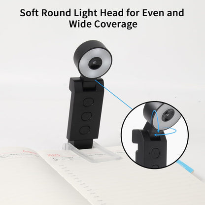 Rechargeable Book Light, Clip-On LED Reading Light, Eye-Caring