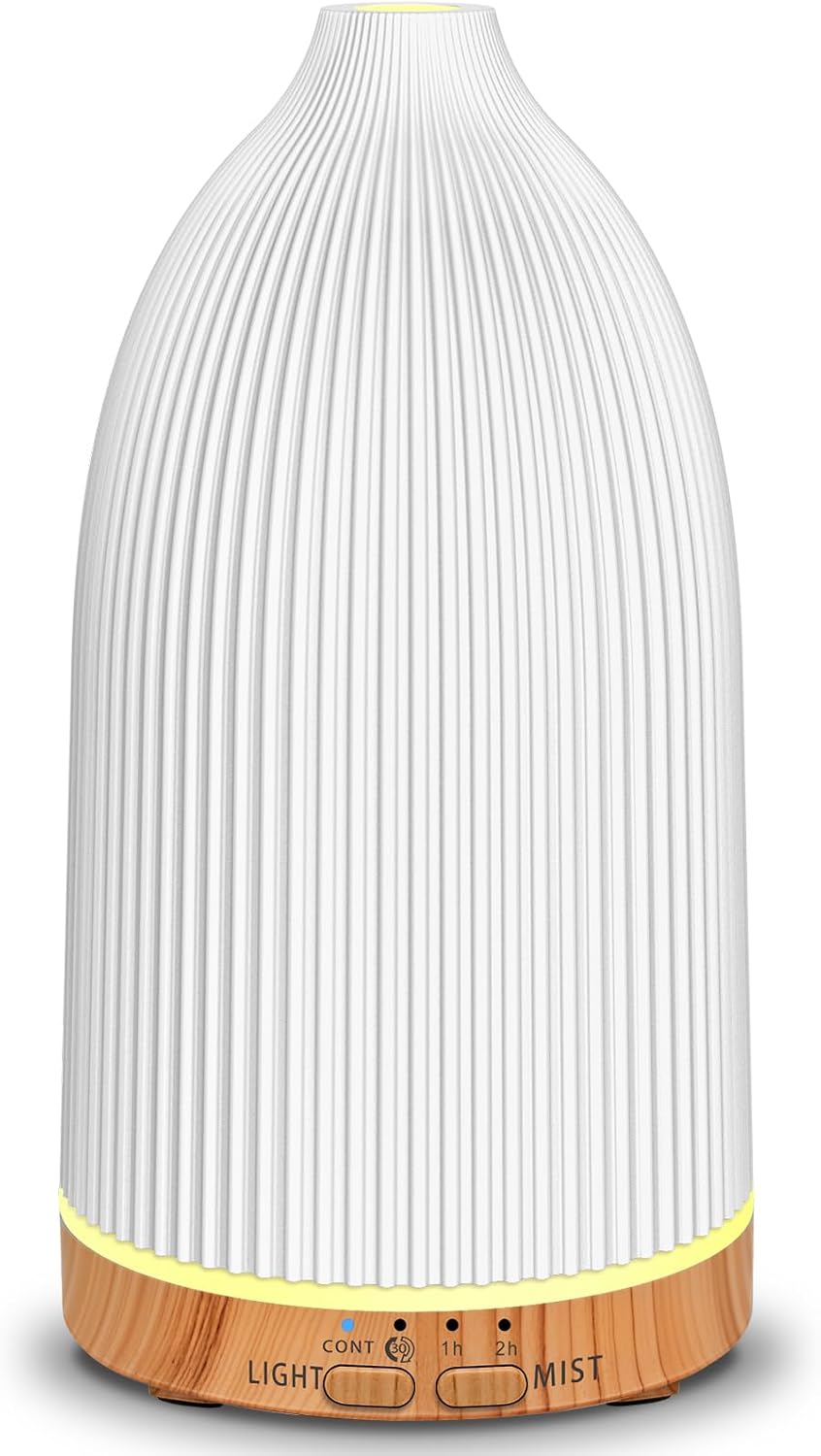 URPOWER 300mL Essential Oil Diffusers for Home Aromatherapy Diffuser | Up to 10 Hrs High/Low Mist Settings Quiet Diffuser Oil Machine Humidifiers Ideal for Bedrooms Living Rooms & Home Offices