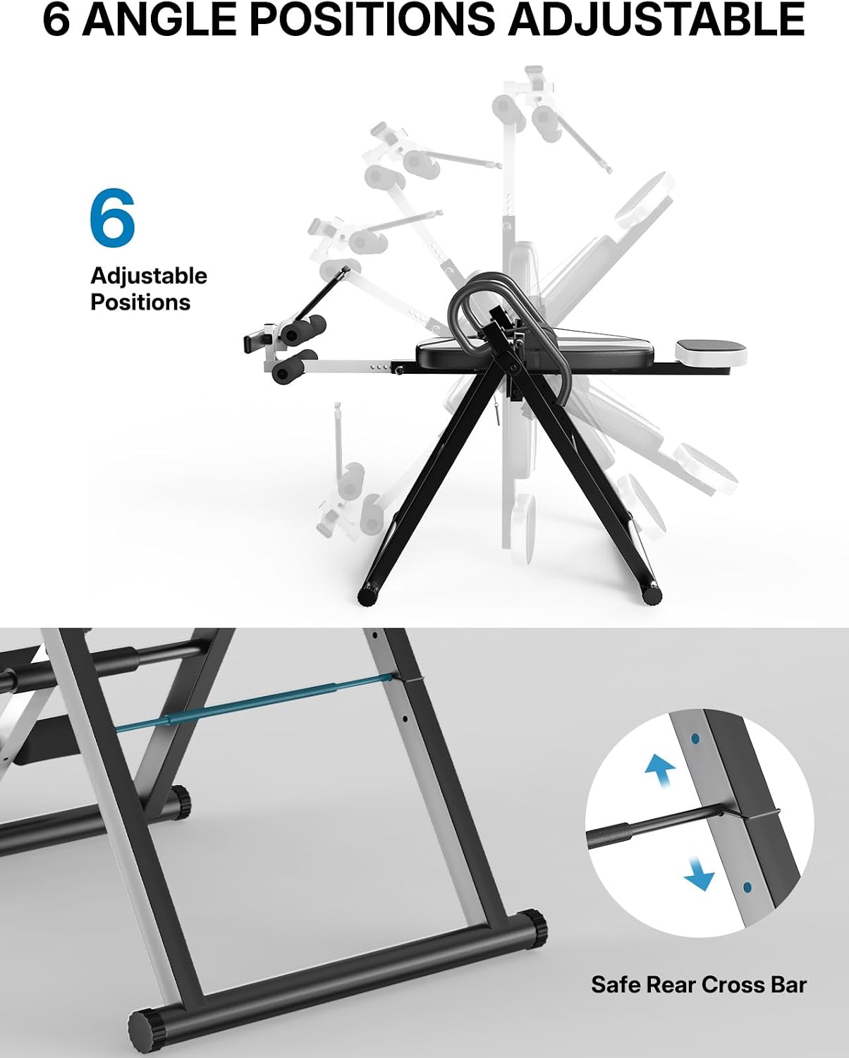 YOLEO Gravity Inversion Table for Back Pain Relief 2026 New Inversion Table w/Lumbar Support Easy to Assemble Back Stretcher Machine 300 lbs