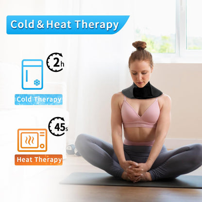 Neck Ice Pack Wrap Reusable Gel Ice Packs for Cervical Injuries Pain Relief, Flexible Cold Hot Compress Therapy for Shoulder Swelling, Bruises, Stiff Neck, Migraine, Surgery Recovery Gift Women Men