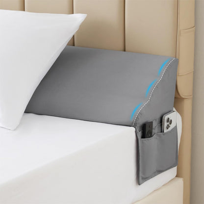 MEGCXIT King Bed Wedge Pillow for Headboard, 76"×10"×6", White | Bed Gap Filler, Triangle Pillow Wedge for Headboard Gap, Bolster Pillows for Beds, Anti-Slip Mattress Wedge Gap Filler