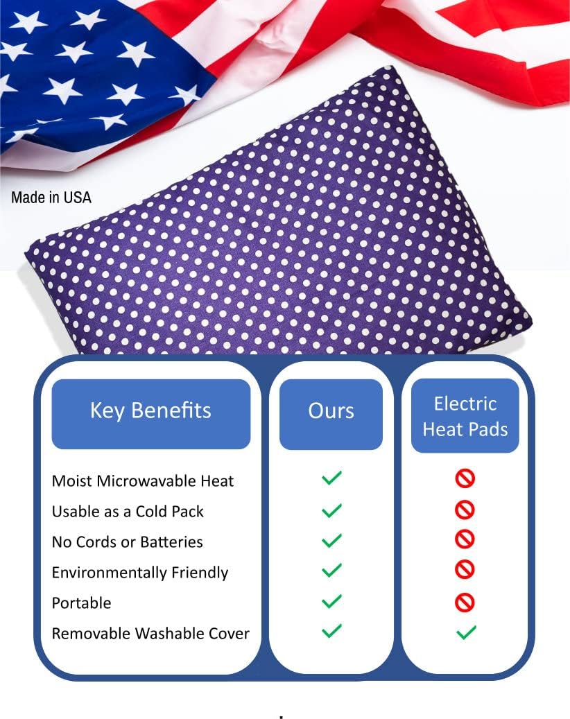 Microwavable Corn Filled Heating Pad and Cold Pack/Washable 100% Cotton Cover (Cross Hatch - Mint, 7.5in W x 11in L)