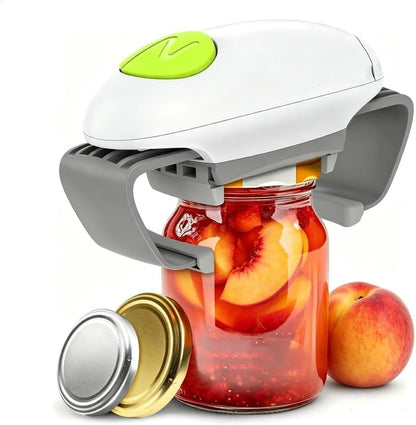 Electric Jar Opener, One-Touch Higher Torque Hands-Free Automatic Lid Opener, Battery Operated Jar & Bottle Opener for Seniors with Arthritis, Fits 1.2"-3.5" Most Jar Sizes for Weak Hands