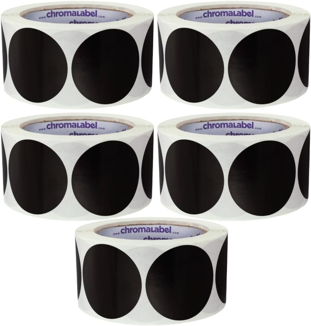 Fluorescent Green Dot Stickers, 2 Inch, 500/Roll | Writable Matte Paper Circle Stickers for Inventory, Classrooms, Offices, Retail, and Color Coding. Made in USA