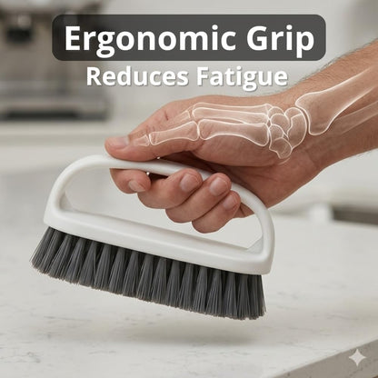 Scrub Brush, Soft-Medium Bristle Scrub Brush with Handle – All-Purpose Cleaning Brushes for Kitchen, Bathroom, Shower, Tile, Grout, Sink & Floor – Durable Household Scrubber by Final Touch (3-Pack)