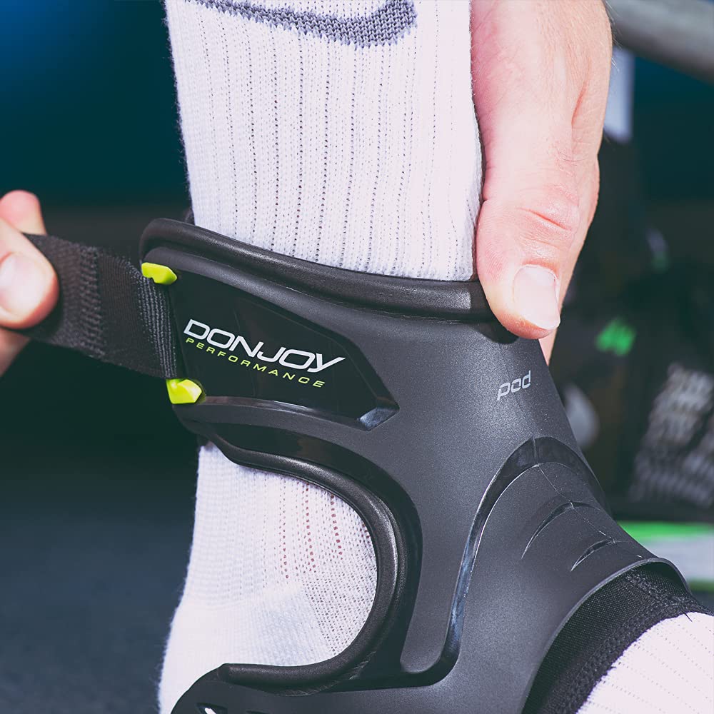DonJoy Performance Pod Ankle Brace DP151AB05, Small Left (White) | Pod Protection-on-Demand, Low-Profile Molded Tpu Shell, 4 Oz Lightweight, Adjustable Underfoot Strap, Small Left White