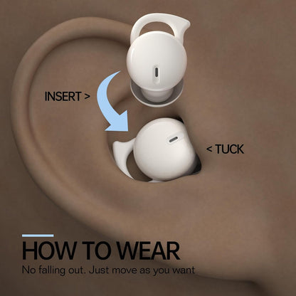 Invisible Sleep Headphones,Sleep Earbuds for Side Sleepers,Small Comfortable Fit Noise Blocking Sleep Earbuds,Bluetooth 5.3 Wireless Earphones, in-Ear Ear Buds for Sleeping - Beige