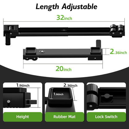 Appliance Rollers Heavy Duty,20''-32''in Extendable Appliance Sliders,Liftable Anti Slip Mobile Washing Machine Base,Easily Move Washer and Dryer Machines,Refrigerators,Furniture-Black