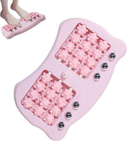 Foot Massage Roller, Portable Reflexology Massager for Relieve Pain from Plantar Fasciitis and Improved Circulation,Three Massage Techniques for Relax Muscles Suitable for Home Office Use (Orange)