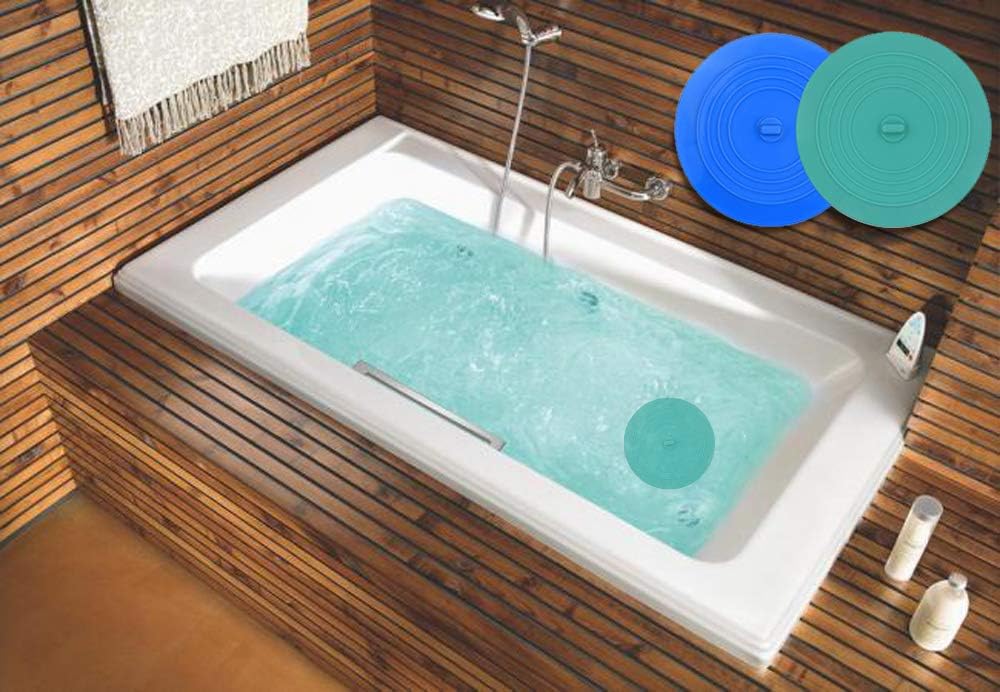 Shower Drain Hair Catcher Tub Stopper, V-TOP Drain Cover for Shower to Catcher Hair, Silicone Bathtub Drain Plug Suit for Bathroom Kitchen and Laundry, 4 Pack