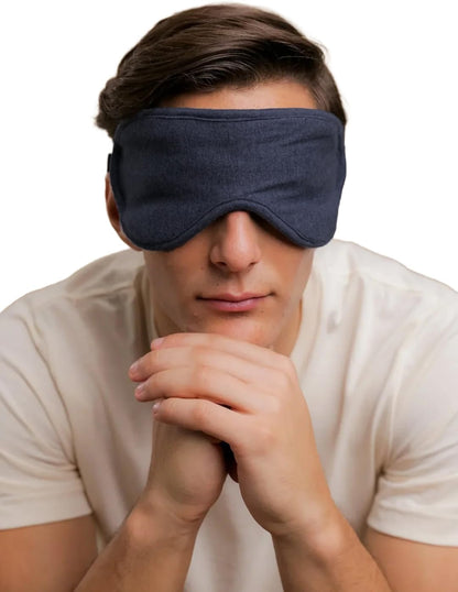 Cottonique Hypoallergenic Sleep Eye Mask Made from 100% Organic Cotton (Natural, Free Size)