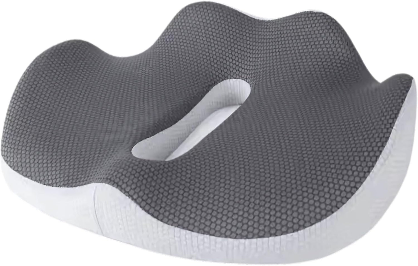 Home & Travel Gear Seat Cushion for Tailbone & Coccyx Comfort — Memory Foam for Office Chair & Car | Non-Slip Base | Ergonomic Cutout Design | Breathable Washable Cover