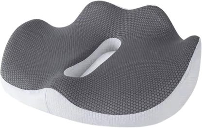 Home & Travel Gear Seat Cushion for Tailbone & Coccyx Comfort — Memory Foam for Office Chair & Car | Non-Slip Base | Ergonomic Cutout Design | Breathable Washable Cover