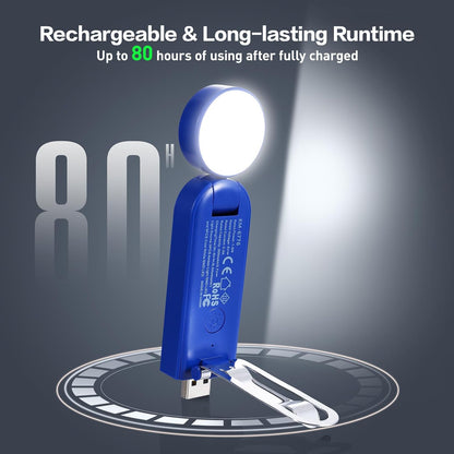 VAVOFO USB Rechargeable Bookmark Reading Light, Blue Light Blocking Amber LEDs for Bedtime Reading - Clip On, 9 Lighting Modes